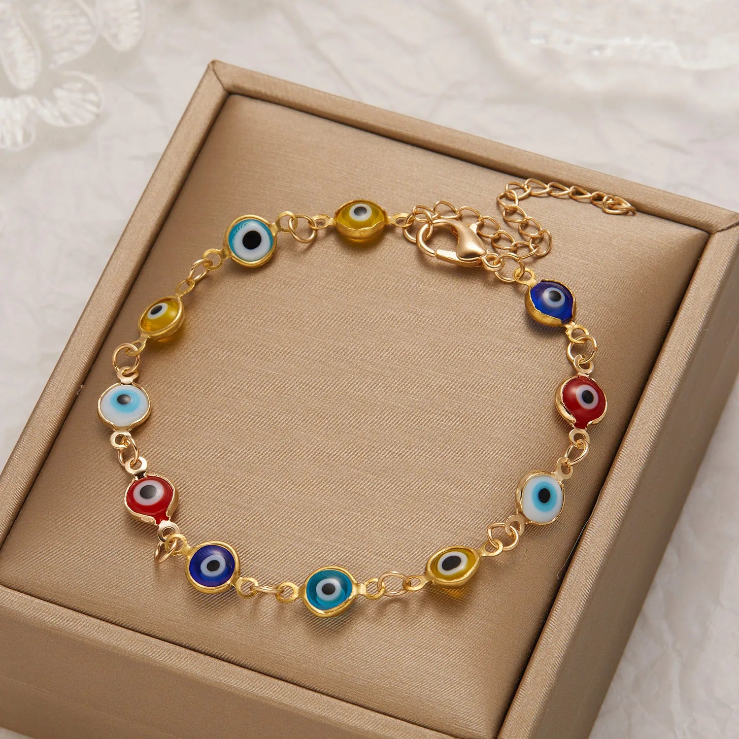 Evil Eye Protection Bracelet - Adjustable Good Luck Charm
