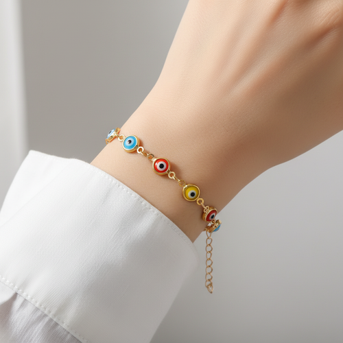 Evil Eye Bracelet on Wrist