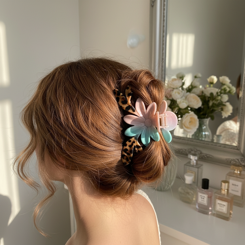 Leopard Hair Claw Clips